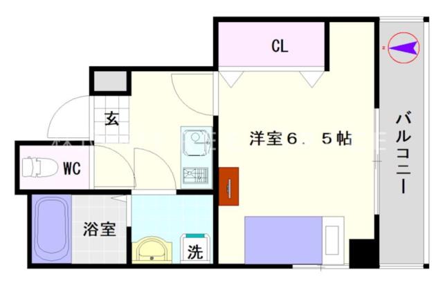 ウエストコートI 201|大阪市浪速区敷津西(大阪メトロ御堂筋線大国町駅)のマンション間取 ウエストコートI 201|大阪市浪速区敷津西(大阪メトロ御堂筋線大国町駅)のマンション間取