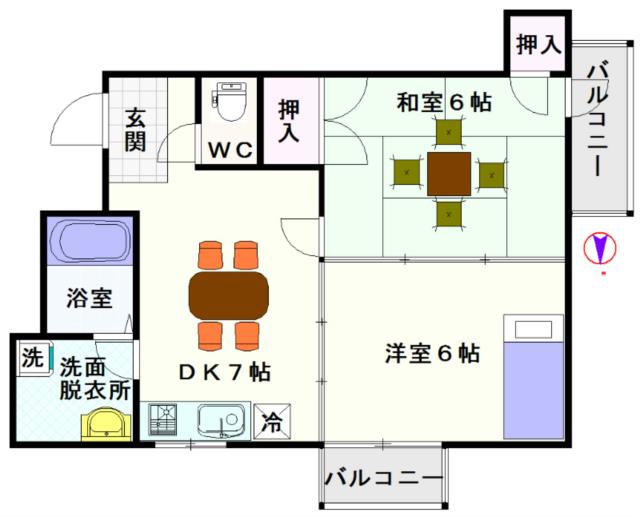 ホワイティKIMI 404|大阪市浪速区恵美須西(JR大阪環状線新今宮駅)のマンション間取 ホワイティKIMI 404|大阪市浪速区恵美須西(JR大阪環状線新今宮駅)のマンション間取