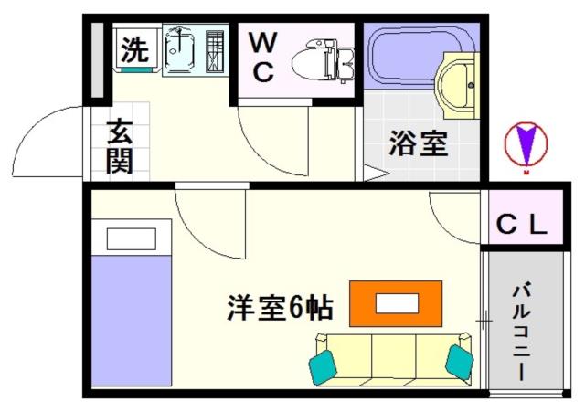 ライフステージ難波 602|大阪市浪速区敷津西(大阪メトロ御堂筋線大国町駅)のマンション間取 ライフステージ難波 602|大阪市浪速区敷津西(大阪メトロ御堂筋線大国町駅)のマンション間取