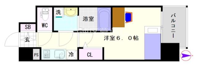 エスリード難波AGREA 1001|大阪市浪速区大国(JR大阪環状線今宮駅)の分譲賃貸マンション間取 エスリード難波AGREA 1001|大阪市浪速区大国(JR大阪環状線今宮駅)の分譲賃貸マンション間取