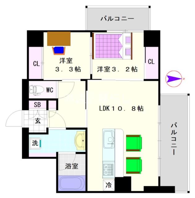 セレニテフラン難波 901|大阪市浪速区桜川(JR大和路線JR難波駅)のマンション間取 セレニテフラン難波 901|大阪市浪速区桜川(JR大和路線JR難波駅)のマンション間取