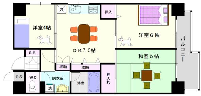 フジマンション 701|大阪市浪速区敷津西(JR大阪環状線今宮駅)のマンション間取 フジマンション 701|大阪市浪速区敷津西(JR大阪環状線今宮駅)のマンション間取