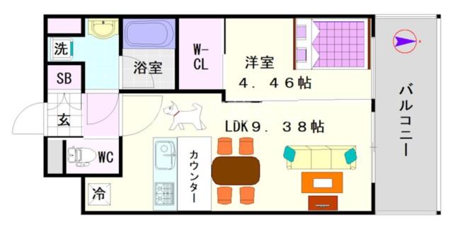 プレジオ難波EURO 802|大阪市浪速区塩草(JR大阪環状線芦原橋駅)のマンション間取 プレジオ難波EURO 802|大阪市浪速区塩草(JR大阪環状線芦原橋駅)のマンション間取