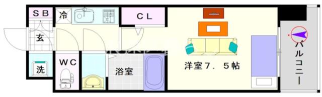 セレニテ日本橋プリエ 1307|大阪市浪速区日本橋東(大阪メトロ千日前線日本橋駅)のマンション間取 セレニテ日本橋プリエ 1307|大阪市浪速区日本橋東(大阪メトロ千日前線日本橋駅)のマンション間取