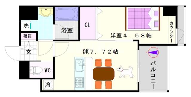 プレジオ難波ASIAN 702|大阪市浪速区稲荷(阪神なんば線桜川駅)のマンション間取 プレジオ難波ASIAN 702|大阪市浪速区稲荷(阪神なんば線桜川駅)のマンション間取