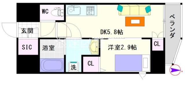 セレニテ日本橋エクラ 310|大阪市浪速区日本橋東(大阪メトロ堺筋線日本橋駅)のマンション間取 セレニテ日本橋エクラ 310|大阪市浪速区日本橋東(大阪メトロ堺筋線日本橋駅)のマンション間取