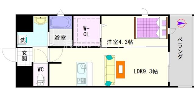 Quintet NAMBA 415|大阪市中央区日本橋(大阪メトロ千日前線日本橋駅)のマンション間取 Quintet NAMBA 415|大阪市中央区日本橋(大阪メトロ千日前線日本橋駅)のマンション間取
