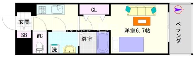 Quintet NAMBA 613|大阪市中央区日本橋(大阪メトロ千日前線日本橋駅)のマンション間取 Quintet NAMBA 613|大阪市中央区日本橋(大阪メトロ千日前線日本橋駅)のマンション間取