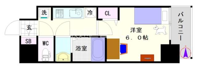 フォーリアライズ難波リアン 701|大阪市浪速区塩草(JR大阪環状線芦原橋駅)のマンション間取 フォーリアライズ難波リアン 701|大阪市浪速区塩草(JR大阪環状線芦原橋駅)のマンション間取