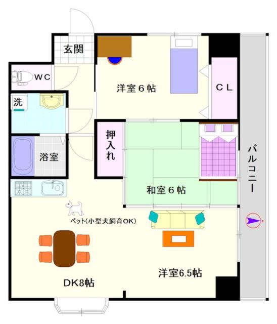メゾンラポール丸美 3C|大阪市浪速区恵美須西(JR大阪環状線新今宮駅)のマンション間取 メゾンラポール丸美 3C|大阪市浪速区恵美須西(JR大阪環状線新今宮駅)のマンション間取