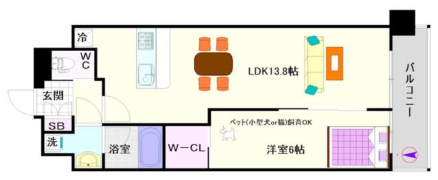 グランカーサ難波元町 604|大阪市浪速区元町(大阪メトロ四つ橋線なんば駅)のマンション間取 グランカーサ難波元町 604|大阪市浪速区元町(大阪メトロ四つ橋線なんば駅)のマンション間取