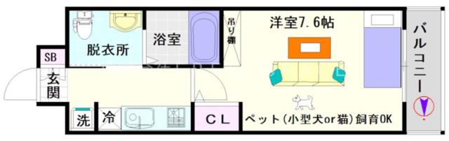 エステムコート難波サウスプレイスVエレージュ 806|大阪市浪速区大国(大阪メトロ御堂筋線大国町駅)の分譲賃貸マンション間取 エステムコート難波サウスプレイスVエレージュ 806|大阪市浪速区大国(大阪メトロ御堂筋線大国町駅)の分譲賃貸マンション間取