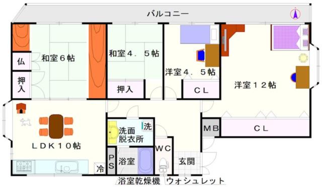 ラフィナート 201|大阪市浪速区敷津西(大阪メトロ御堂筋線大国町駅)のマンション間取 ラフィナート 201|大阪市浪速区敷津西(大阪メトロ御堂筋線大国町駅)のマンション間取