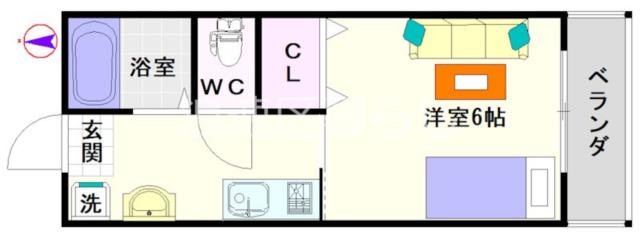 フランセリナ25 202|大阪市浪速区敷津東(大阪メトロ御堂筋線大国町駅)のマンション間取 フランセリナ25 202|大阪市浪速区敷津東(大阪メトロ御堂筋線大国町駅)のマンション間取