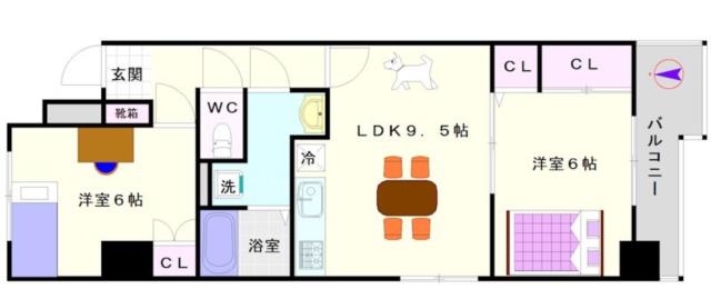 フジマンション 403|大阪市浪速区敷津西(JR大阪環状線今宮駅)のマンション間取 フジマンション 403|大阪市浪速区敷津西(JR大阪環状線今宮駅)のマンション間取
