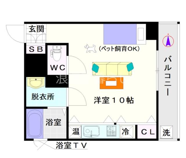 エルミタージュ難波南II 903|大阪市浪速区戎本町(南海高野線今宮戎駅)のマンション間取 エルミタージュ難波南II 903|大阪市浪速区戎本町(南海高野線今宮戎駅)のマンション間取