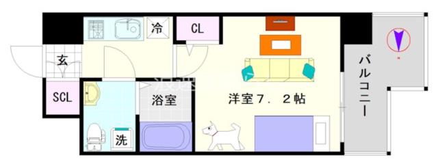 セレニテ難波プリエ 1504|大阪市浪速区日本橋東(大阪メトロ堺筋線恵美須町駅)のマンション間取 セレニテ難波プリエ 1504|大阪市浪速区日本橋東(大阪メトロ堺筋線恵美須町駅)のマンション間取