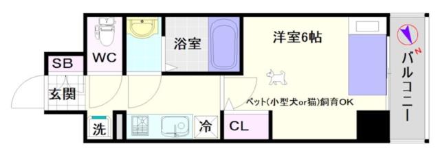 グランパシフィック塩草公園 305|大阪市浪速区塩草(JR大阪環状線芦原橋駅)のマンション間取 グランパシフィック塩草公園 305|大阪市浪速区塩草(JR大阪環状線芦原橋駅)のマンション間取