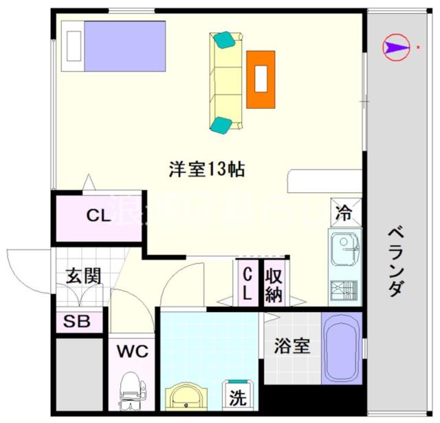 幸田マンション幸町 1106|大阪市浪速区幸町(阪神なんば線桜川駅)のマンション間取 幸田マンション幸町 1106|大阪市浪速区幸町(阪神なんば線桜川駅)のマンション間取
