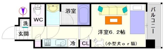 スプランディッド難波II 1208|大阪市浪速区塩草(JR大阪環状線芦原橋駅)のマンション間取 スプランディッド難波II 1208|大阪市浪速区塩草(JR大阪環状線芦原橋駅)のマンション間取