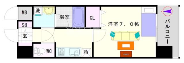 スプランディッド難波SOUTH 904|大阪市浪速区大国(大阪メトロ御堂筋線大国町駅)のマンション間取 スプランディッド難波SOUTH 904|大阪市浪速区大国(大阪メトロ御堂筋線大国町駅)のマンション間取
