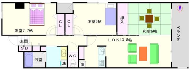 オーデ・ブルージュ 703|大阪市浪速区塩草(JR大阪環状線芦原橋駅)の分譲賃貸マンション間取 オーデ・ブルージュ 703|大阪市浪速区塩草(JR大阪環状線芦原橋駅)の分譲賃貸マンション間取
