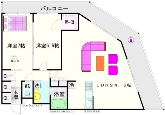 ドゥーエなんば南 505|大阪市浪速区敷津西(大阪メトロ御堂筋線大国町駅)の分譲賃貸マンション間取 ドゥーエなんば南 505|大阪市浪速区敷津西(大阪メトロ御堂筋線大国町駅)の分譲賃貸マンション間取