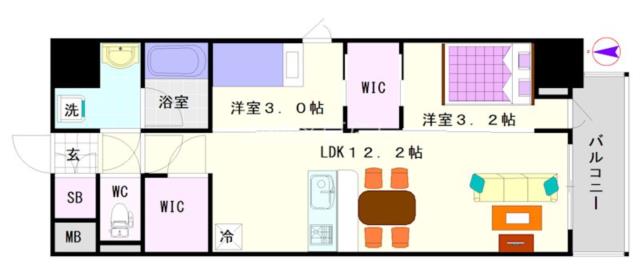 セレニテフラン難波 303|大阪市浪速区桜川(JR大和路線JR難波駅)のマンション間取 セレニテフラン難波 303|大阪市浪速区桜川(JR大和路線JR難波駅)のマンション間取