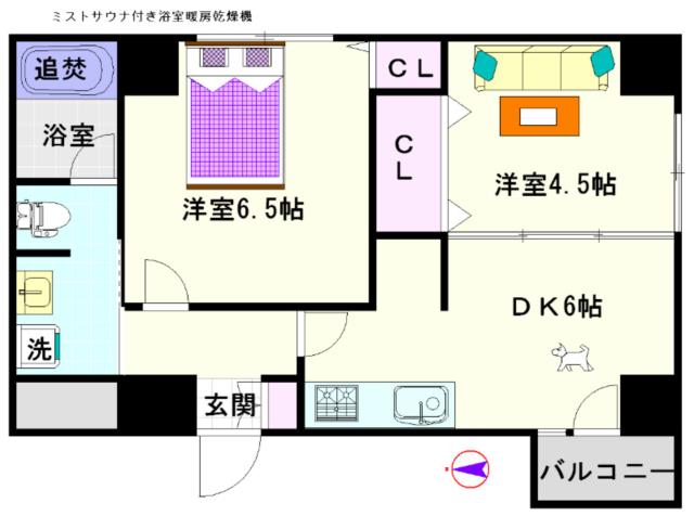 ZEUS難波CUBE 1103|大阪市浪速区元町(大阪メトロ御堂筋線大国町駅)のマンション間取 ZEUS難波CUBE 1103|大阪市浪速区元町(大阪メトロ御堂筋線大国町駅)のマンション間取