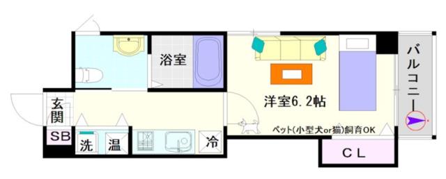 ワイズコート難波ウエスト 302|大阪市浪速区日本橋西(南海本線難波駅)のマンション間取 ワイズコート難波ウエスト 302|大阪市浪速区日本橋西(南海本線難波駅)のマンション間取
