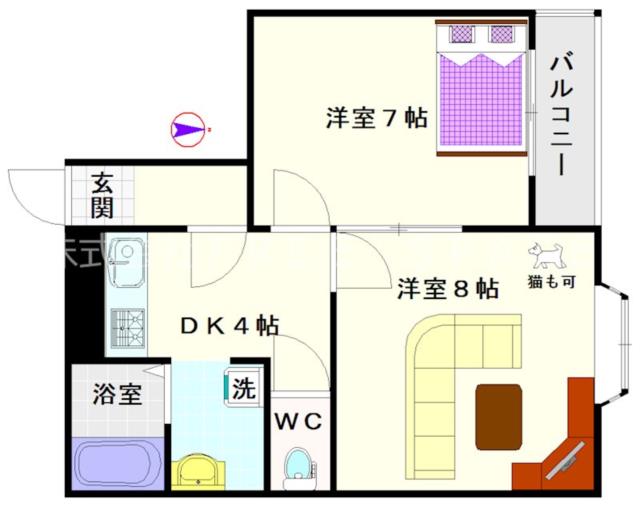 ラパンジール大国5 503|大阪市浪速区大国(大阪メトロ御堂筋線大国町駅)のマンション間取 ラパンジール大国5 503|大阪市浪速区大国(大阪メトロ御堂筋線大国町駅)のマンション間取