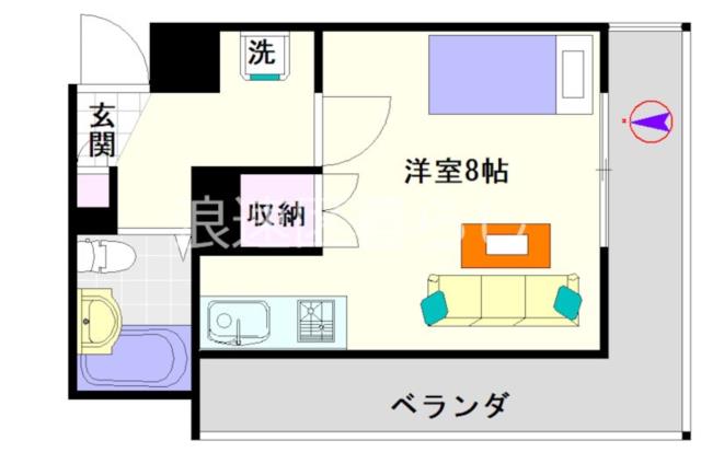 エクレール夕陽ケ丘 1107|大阪市浪速区下寺(大阪メトロ堺筋線恵美須町駅)のマンション間取 エクレール夕陽ケ丘 1107|大阪市浪速区下寺(大阪メトロ堺筋線恵美須町駅)のマンション間取
