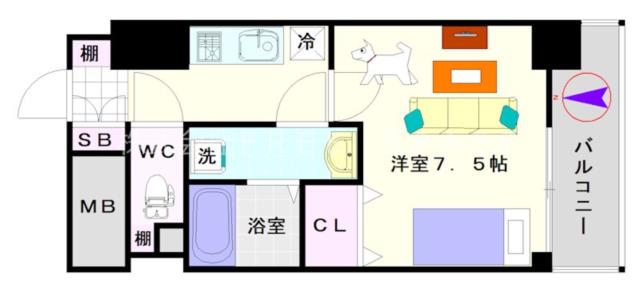 エグゼ難波南VI 801|大阪市浪速区恵美須西(大阪メトロ堺筋線恵美須町駅)の分譲賃貸マンション間取 エグゼ難波南VI 801|大阪市浪速区恵美須西(大阪メトロ堺筋線恵美須町駅)の分譲賃貸マンション間取