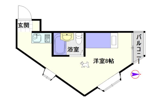 ラパンジール今宮 203|大阪市浪速区大国(大阪メトロ御堂筋線大国町駅)のマンション間取 ラパンジール今宮 203|大阪市浪速区大国(大阪メトロ御堂筋線大国町駅)のマンション間取