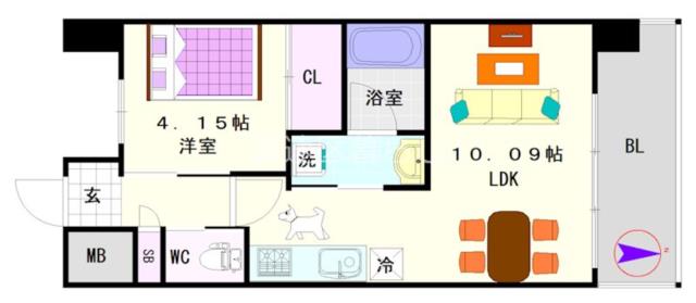 プレジオ難波 204|大阪市浪速区元町(大阪メトロ御堂筋線なんば駅)のマンション間取 プレジオ難波 204|大阪市浪速区元町(大阪メトロ御堂筋線なんば駅)のマンション間取