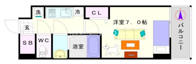スプランディッド難波WEST 303|大阪市浪速区敷津西(大阪メトロ御堂筋線大国町駅)のマンション間取 スプランディッド難波WEST 303|大阪市浪速区敷津西(大阪メトロ御堂筋線大国町駅)のマンション間取