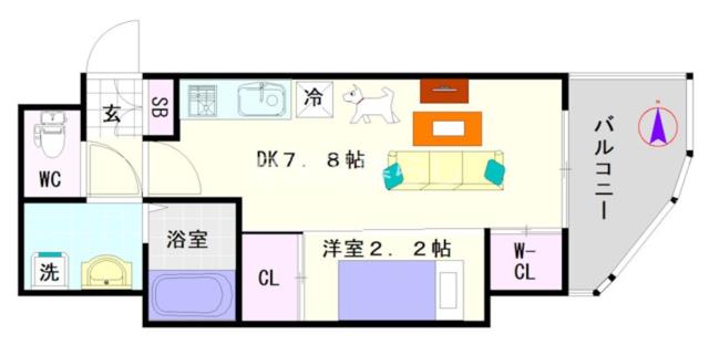 セレニテ難波プリエ 407|大阪市浪速区日本橋東(大阪メトロ堺筋線恵美須町駅)のマンション間取 セレニテ難波プリエ 407|大阪市浪速区日本橋東(大阪メトロ堺筋線恵美須町駅)のマンション間取