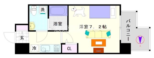セレニテ難波プリエ 1105|大阪市浪速区日本橋東(大阪メトロ堺筋線恵美須町駅)のマンション間取 セレニテ難波プリエ 1105|大阪市浪速区日本橋東(大阪メトロ堺筋線恵美須町駅)のマンション間取