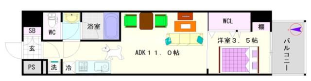 ブエナビスタ難波タワー 904|大阪市浪速区戎本町(大阪メトロ御堂筋線大国町駅)のマンション間取 ブエナビスタ難波タワー 904|大阪市浪速区戎本町(大阪メトロ御堂筋線大国町駅)のマンション間取