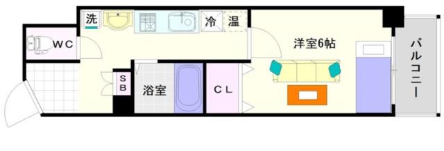 U-ro難波南 401|大阪市浪速区大国(JR大和路線今宮駅)のマンション間取 U-ro難波南 401|大阪市浪速区大国(JR大和路線今宮駅)のマンション間取