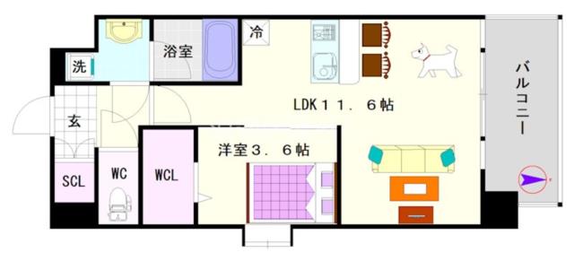 Alivis浪速東SoL TERRACE 401|大阪市浪速区浪速東(JR大阪環状線芦原橋駅)のマンション間取 Alivis浪速東SoL TERRACE 401|大阪市浪速区浪速東(JR大阪環状線芦原橋駅)のマンション間取