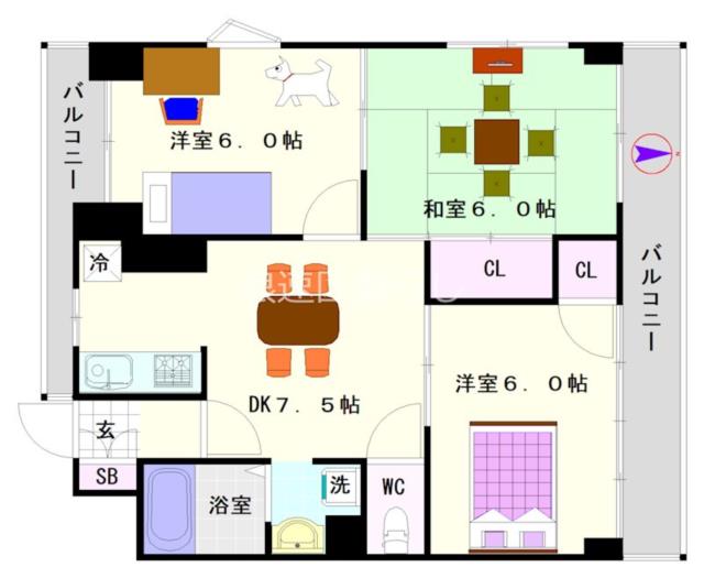 フローライト桜川 301|大阪市浪速区桜川(大阪メトロ千日前線桜川駅)のマンション間取 フローライト桜川 301|大阪市浪速区桜川(大阪メトロ千日前線桜川駅)のマンション間取