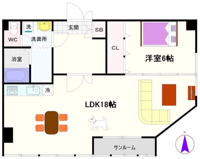 ラパンジール大国4 205|大阪市浪速区戎本町(南海高野線今宮戎駅)の分譲賃貸マンション間取 ラパンジール大国4 205|大阪市浪速区戎本町(南海高野線今宮戎駅)の分譲賃貸マンション間取