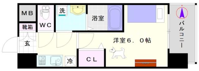 レオンコンフォート難波西III 1301|大阪市浪速区桜川(大阪メトロ千日前線桜川駅)の分譲賃貸マンション間取 レオンコンフォート難波西III 1301|大阪市浪速区桜川(大阪メトロ千日前線桜川駅)の分譲賃貸マンション間取