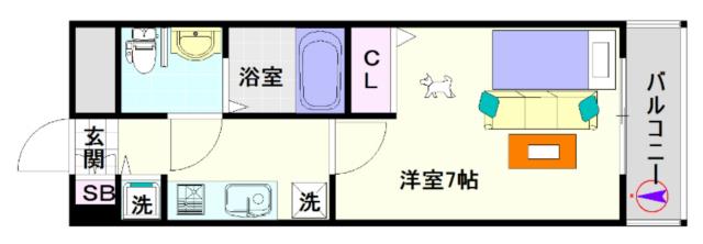 S-RESIDENCE難波Briller 1104|大阪市浪速区元町(大阪メトロ御堂筋線なんば駅)のマンション間取 S-RESIDENCE難波Briller 1104|大阪市浪速区元町(大阪メトロ御堂筋線なんば駅)のマンション間取