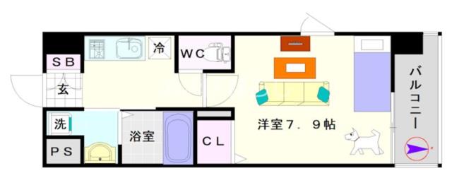LIVIAZ NAMBA RENOM 1107|大阪市浪速区芦原(JR大阪環状線芦原橋駅)のマンション間取 LIVIAZ NAMBA RENOM 1107|大阪市浪速区芦原(JR大阪環状線芦原橋駅)のマンション間取