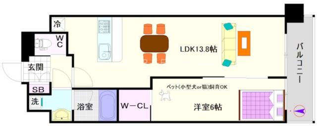 グランカーサ難波元町 812|大阪市浪速区元町(大阪メトロ四つ橋線なんば駅)のマンション間取 グランカーサ難波元町 812|大阪市浪速区元町(大阪メトロ四つ橋線なんば駅)のマンション間取