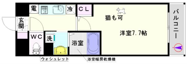 エグゼ難波南 501|大阪市浪速区戎本町(大阪メトロ御堂筋線大国町駅)の分譲賃貸マンション間取 エグゼ難波南 501|大阪市浪速区戎本町(大阪メトロ御堂筋線大国町駅)の分譲賃貸マンション間取