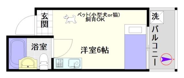 ラパンジール大国4 401|大阪市浪速区戎本町(南海高野線今宮戎駅)のマンション間取 ラパンジール大国4 401|大阪市浪速区戎本町(南海高野線今宮戎駅)のマンション間取